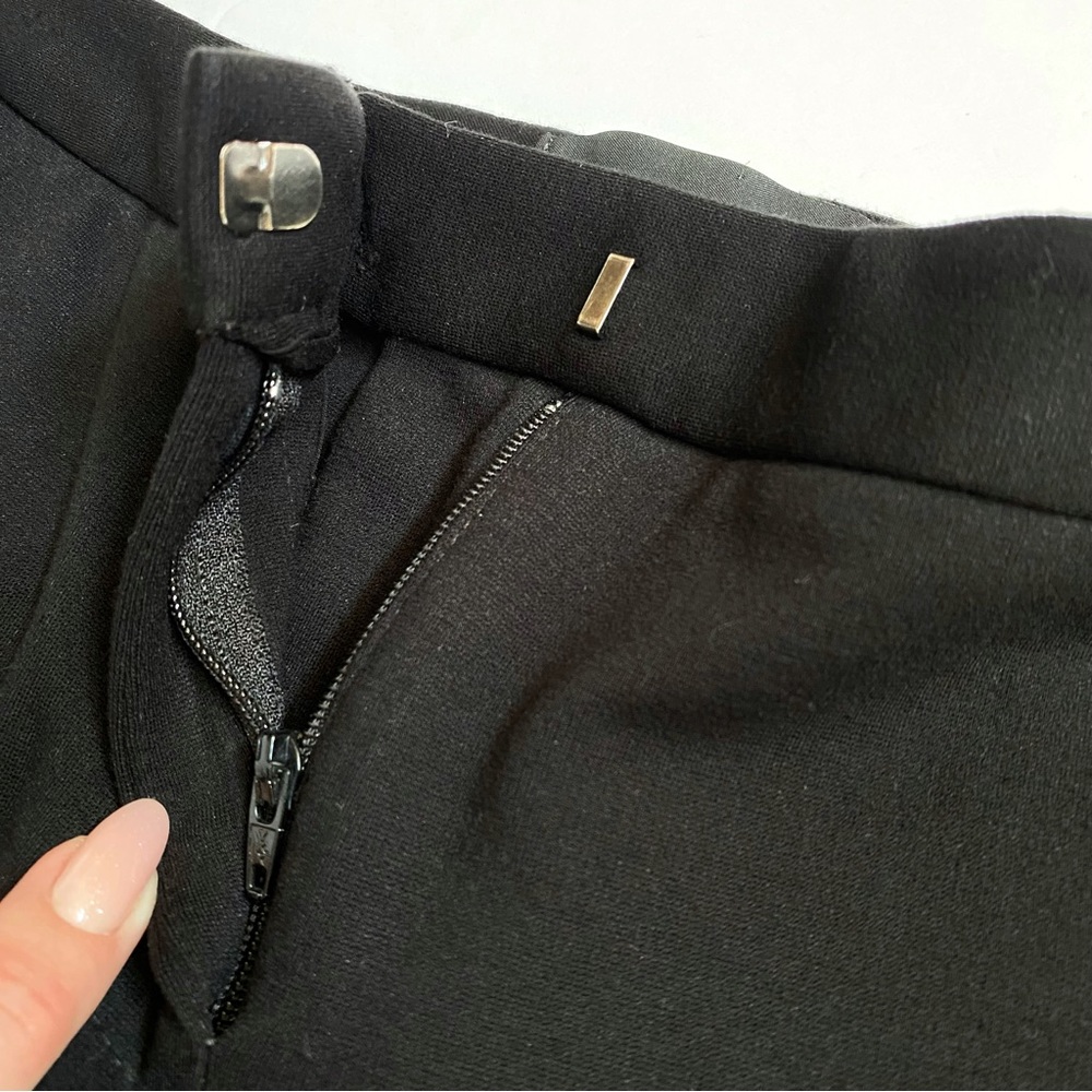 KOBI HALPERIN krista black mid rise ankle cropped dress pants zipper pockets - Picture 8 of 12